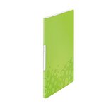 Reliure protège-documents Polypro WOW A4 20 pochettes Vert Métallisé LEITZ