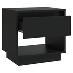 vidaXL Tables de chevet 2 Pièces Noir 45x34x44 cm Aggloméré
