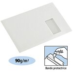 Enveloppe vélin, format c4, 229 x 324 mm, avec fenêtre, 90 g/m² fermeture autocollante avec bande protectrice, blanc (paquet 50 unités)
