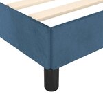 vidaXL Cadre de lit avec tête de lit bleu foncé 120x190 cm velours