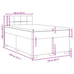 vidaXL Sommier à lattes de lit et matelas Gris clair 120x200cm Velours