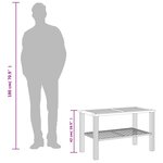 vidaXL Table de jardin gris 70x38x42 cm résine tressée et bois acacia