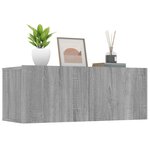 vidaXL Meubles TV 2 Pièces sonoma gris 80x30x30 cm bois d'ingénierie