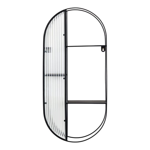 Etagère 3 niveaux noir 32 x 11 x 68 cm