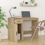 vidaXL Bureau Chêne sonoma 100x49x75 cm Bois d'ingénierie