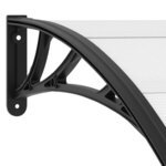 vidaXL Auvent de porte Noir 200 x 100 cm PC