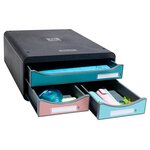 Module De Classement Small Box 3 Tiroirs Skandi - Couleurs Assorties - Exacompta