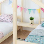 Lit cabane VILLY 2 places 90 x 180 gris