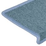 vidaXL Tapis d'escalier 15 Pièces 65x21x4 cm Bleu