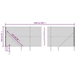 vidaXL Clôture en treillis métallique et piquet d'ancrage vert 1 4x25m