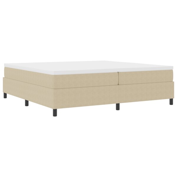 Lit à ressorts vidaXL Vert clair Gris 200x200 cm Tissu en velours côtelé