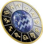 Pièce de monnaie en Argent 500 Francs g 17.50 Millésime 2023 Zodiac Signs AQUARIUS