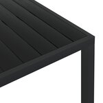 vidaXL Table de jardin Noir 185 x 90 x 74 cm Aluminium et WPC