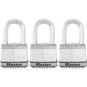 Cadenas haute sécurité M115EURTRILF à clé acier laminé extérieur anti-rouille - Anse M