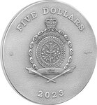 Monnaie en argent 5 dollars g 62.2 (2 oz) millésime 2023 lady flame