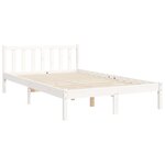vidaXL Cadre de lit avec tête de lit blanc 120x200 cm bois massif
