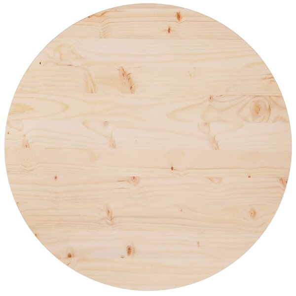 vidaXL Dessus de table Ø70x2 5 cm Bois de pin massif