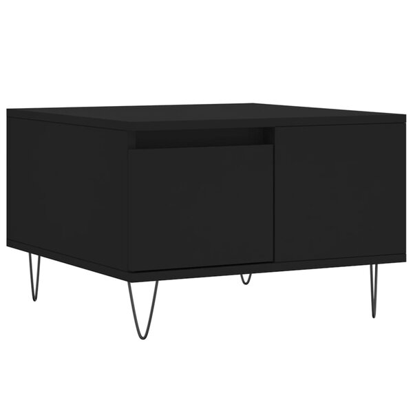 vidaXL Table basse noir 55x55x36 5 cm bois d'ingénierie
