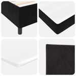 Lit Box Spring vidaXL avec Matelas Noir Simple en Velours