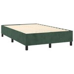 vidaXL Sommier à lattes de lit matelas et LED Vert foncé 120x200 cm