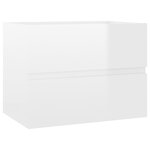 vidaXL Meubles de salle de bain blanc brillant bois d'ingénierie