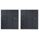vidaXL Kit de bacs de stockage et panneaux muraux 34 Pièces Rouge et noir
