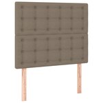 vidaXL Cadre de lit avec tête de lit Taupe 90x190 cm Tissu