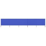 vidaXL Paravent 5 panneaux Tissu 600 x 160 cm Bleu azuré