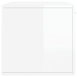 vidaXL Armoire murale blanc brillant 80x36 5x35 cm bois d'ingénierie