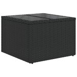 vidaXL Salon de jardin 8 Pièces avec coussins noir résine tressée