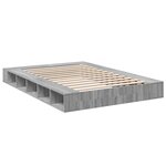 vidaXL Cadre de lit sonoma gris 140x200 cm bois d'ingénierie