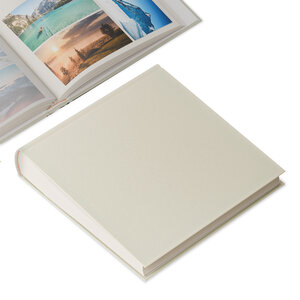 Album Photo Scrapbooking- 100 pages pour 600 photos- Pour 9x13 cm 10x15 cm et 13x18 cm- Livre Photo en Lin- Beige- ACROPAQ