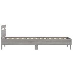 vidaXL Cadre de lit tête de lit et lumières LED sonoma gris 100x200 cm