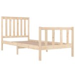 vidaXL Cadre de lit bois de pin massif 75x190 cm petit simple