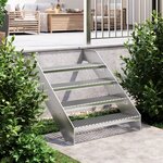 vidaXL Escalier en caillebotis 80x24x7 cm acier galvanisé