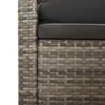 vidaXL Salon de jardin 2 Pièces avec coussins Gris Résine tressée