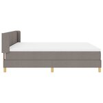 Lit à ressorts vidaXL avec matelas taupe 180x200 cm tissu