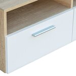 vidaXL Meubles TV 2 Pièces Bois d’ingénierie 95x35x36 cm Chêne et blanc