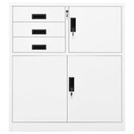 vidaXL Armoire de bureau Blanc 90x40x102 cm Acier