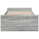 vidaXL Cadre de lit et tiroirs sonoma gris 75x190cm bois d'ingénierie