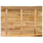 vidaXL Dessus de table bord vivant 90x60x2 5 cm bois de manguier brut