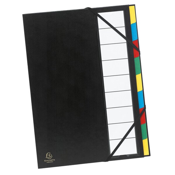 Trieur Rigide Ordonator Dos Extensible 9 Compartiments - Couleurs Assorties - X 6 - Exacompta