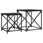 vidaXL Tables basses gigognes 2 Pièces noir bois d'ingénierie