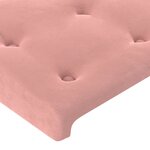 vidaXL Cadre de lit avec tête de lit Rose 140x190 cm Velours