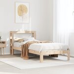 vidaXL Cadre de lit avec tête de lit sans matelas 90x190 cm