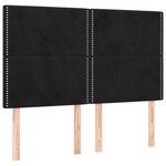 vidaXL Cadre de lit avec tête de lit Noir 140x190 cm Velours