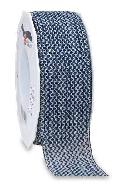 Ruban toulouse dentelle 20-m-rouleau 40 mm bleu foncé
