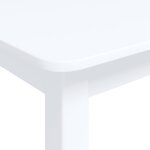 vidaXL Table à manger Blanc 114x71x75 cm Bois d'hévéa massif