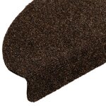 vidaXL Tapis autoadhésifs de marches 5 Pièces Marron 65x21x4cm Aiguilleté