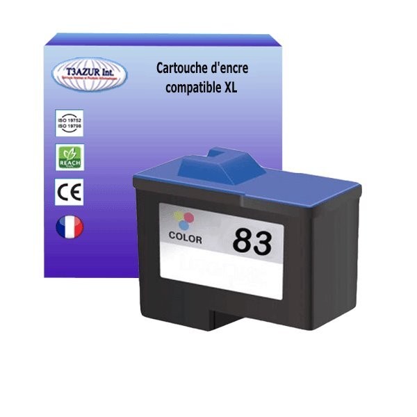 Cartouche compatible Lexmark 83 pour Lexmark X5130, X5150, X5190, X5190PRO, X6100, X6150, X6170, X6190 - Couleur - T3AZUR